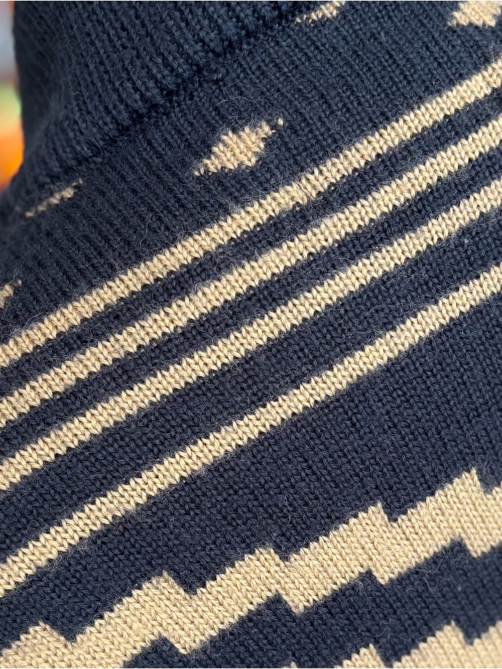 Roark Black & Cream Geometric Knit Cardigan - Picture 6 of 10